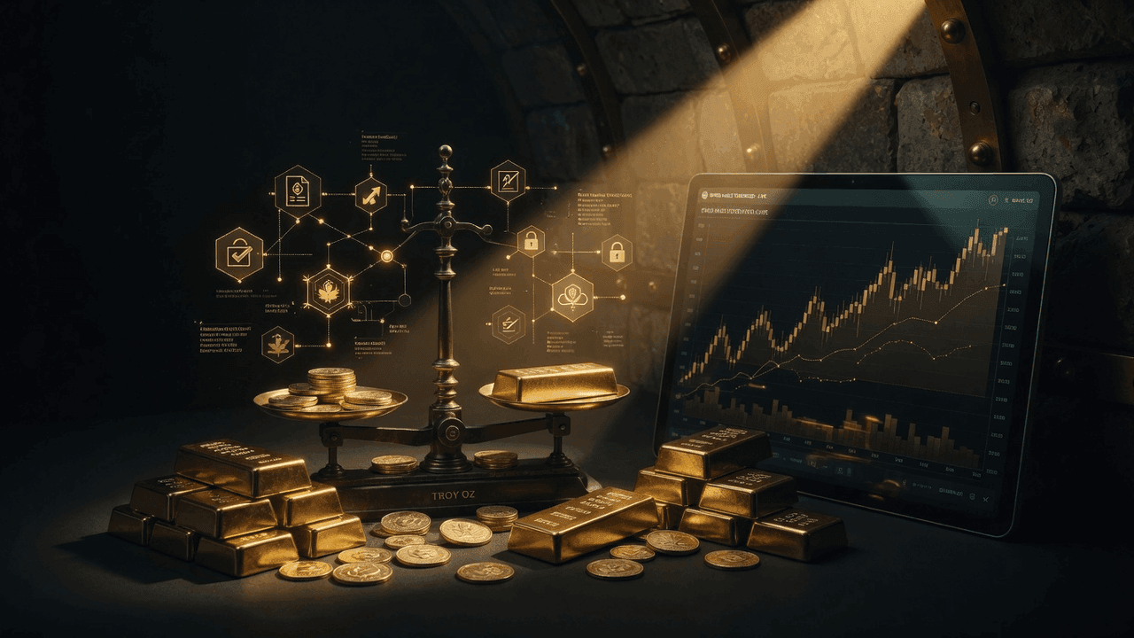 Bar chart comparing gold loan interest rates across DeFi platforms in 2026