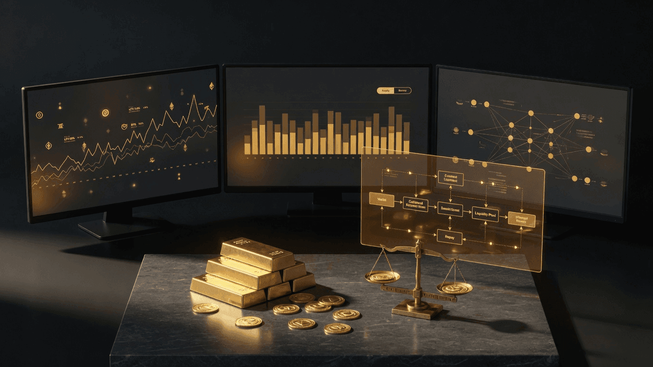 DeFi platform comparison screens side by side