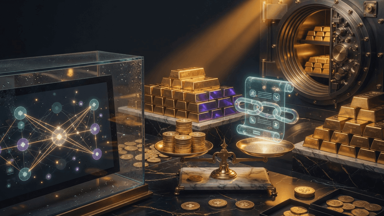 Volatile crypto price chart versus stable gold price chart side-by-side comparison