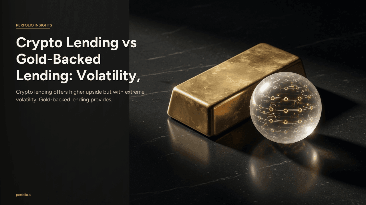Crypto Lending vs Gold-Backed Lending: Volatility, Cost, and Risk