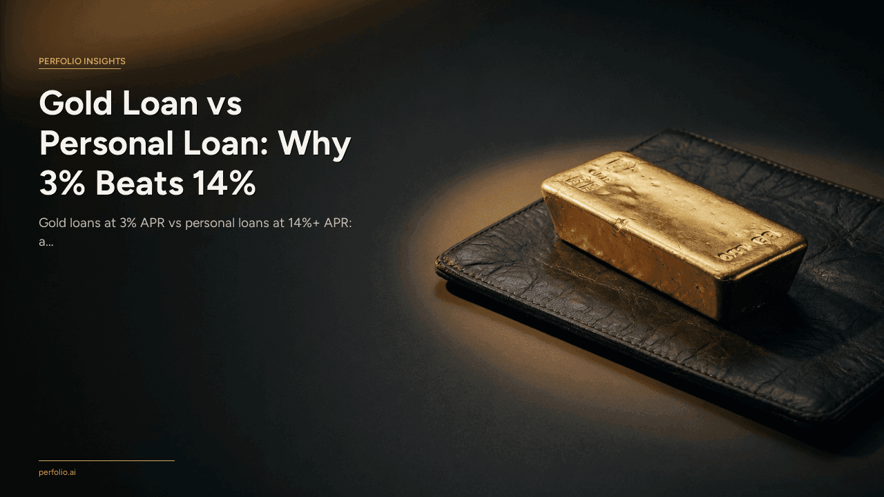 Gold Loan vs Personal Loan: Why 3% Beats 14% Every Time