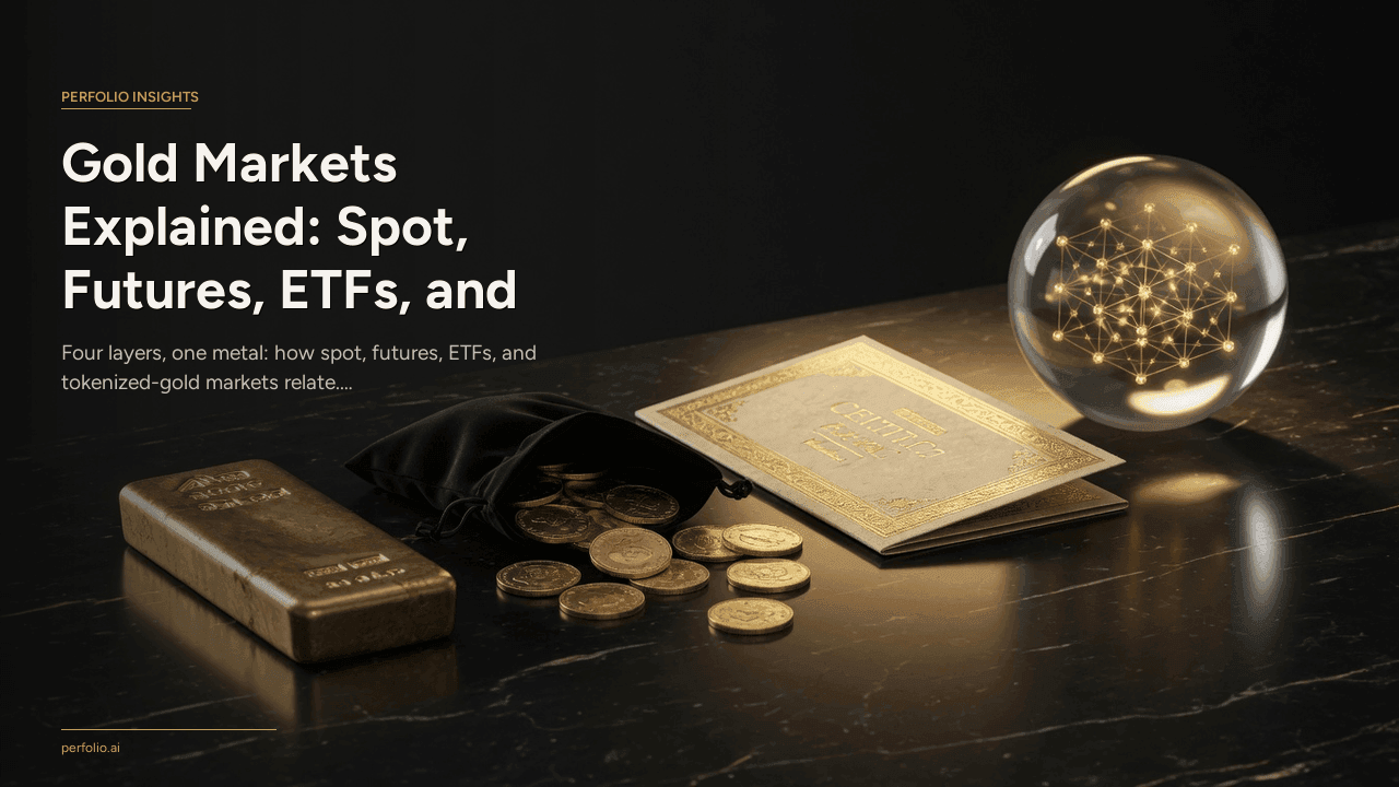 Gold Markets Explained: Spot, Futures, ETFs, and Tokenized