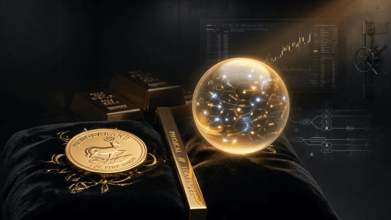 Physical gold coin versus digital tokenized gold comparison