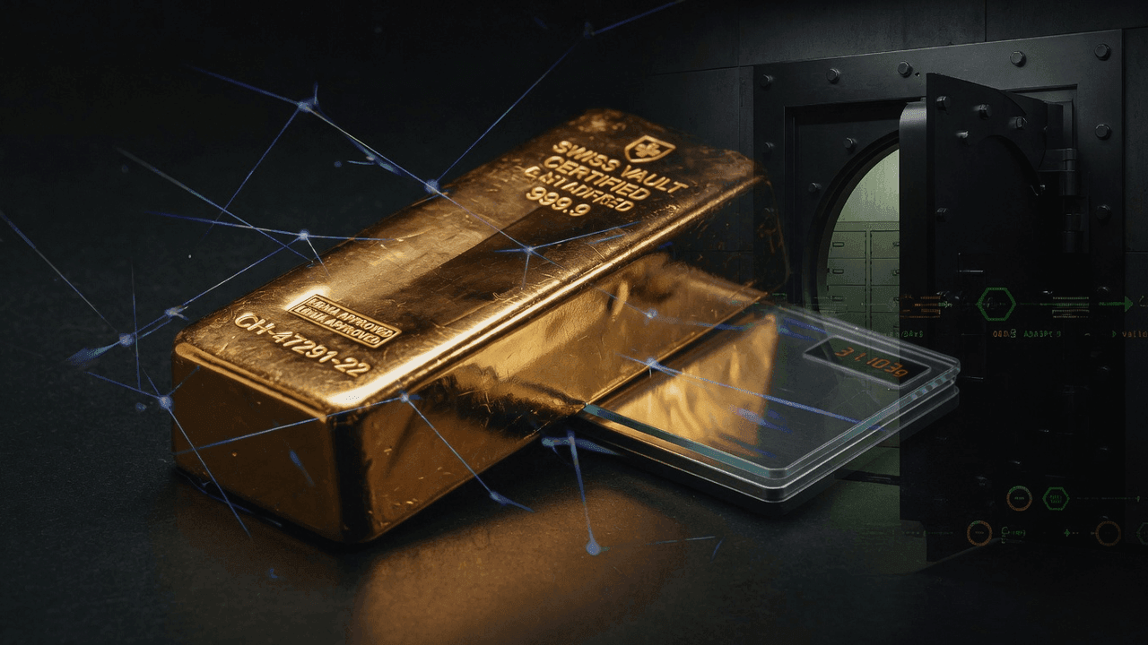 LBMA-certified gold bar stored in Swiss vault
