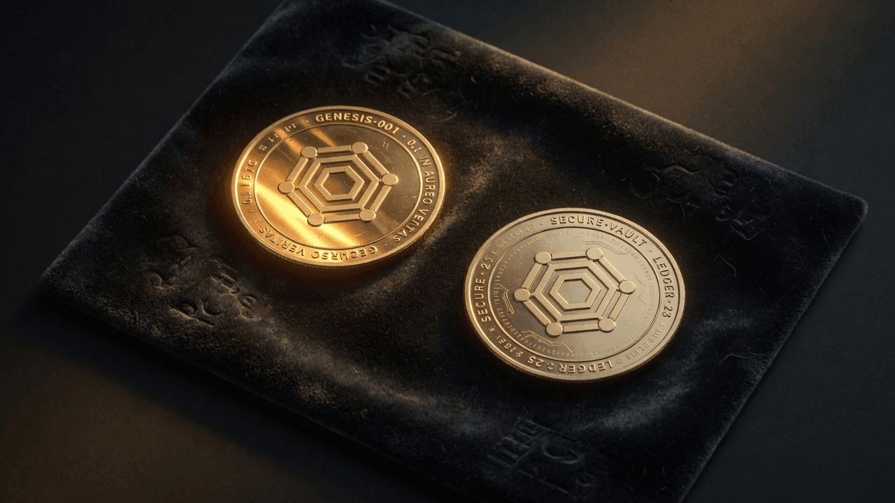 Two tokenized gold coins representing XAUT and PAXG comparison
